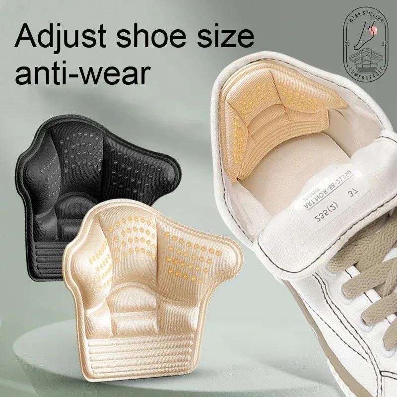 1 Paar Fersensticker, Fersenschutz, Einlegesohlen zur Schrumpfungsverstellung der Sneakergröße, Anti-Verschleiß-Fußpolster, Schuhpolster zur Größenanpassung, Fersenkissen-Einlagen