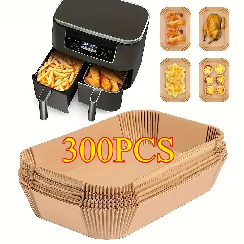 Einweg-Luftfritteusen-Papier, antihaftbeschichtet, für Küche, Backen, Airfryer-Matte, ölbeständig, Mikrowelle, Grillunterlage, Backpapier, Liner-Zubehör