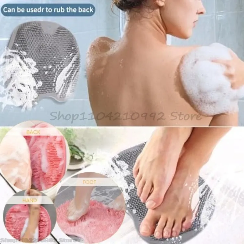 Peeling-Fußbürste und Rückenschrubber mit Anti-Rutsch-Saugnapf – Tiefenreinigendes und Peeling-Werkzeug zur Entfernung von Körperverschmutzungen