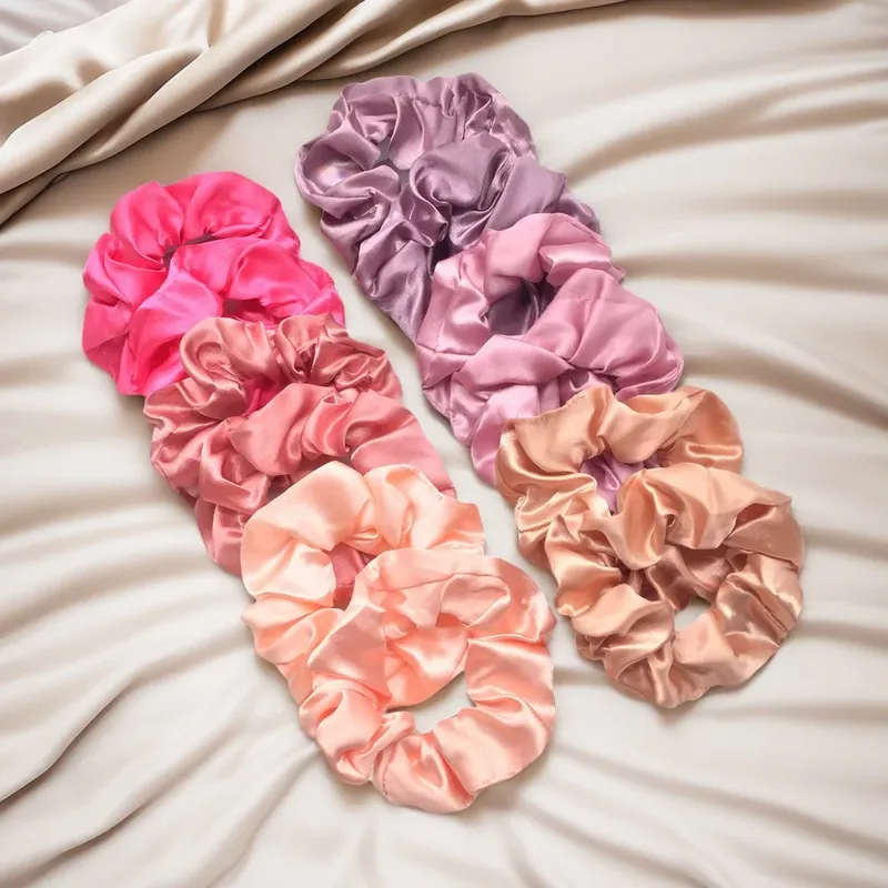 12 bunte Satin-Haargummis – bequeme und einfache Haar-Accessoires für Frauen und Mädchen