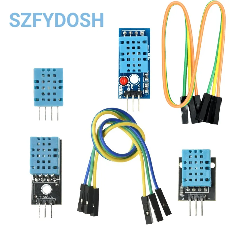 Digitaler Temperatur- und Feuchtigkeitssensor DHT11 LED-Module Board Elektronische Bausteine mit Dupont-Leitung für Arduino DIY
