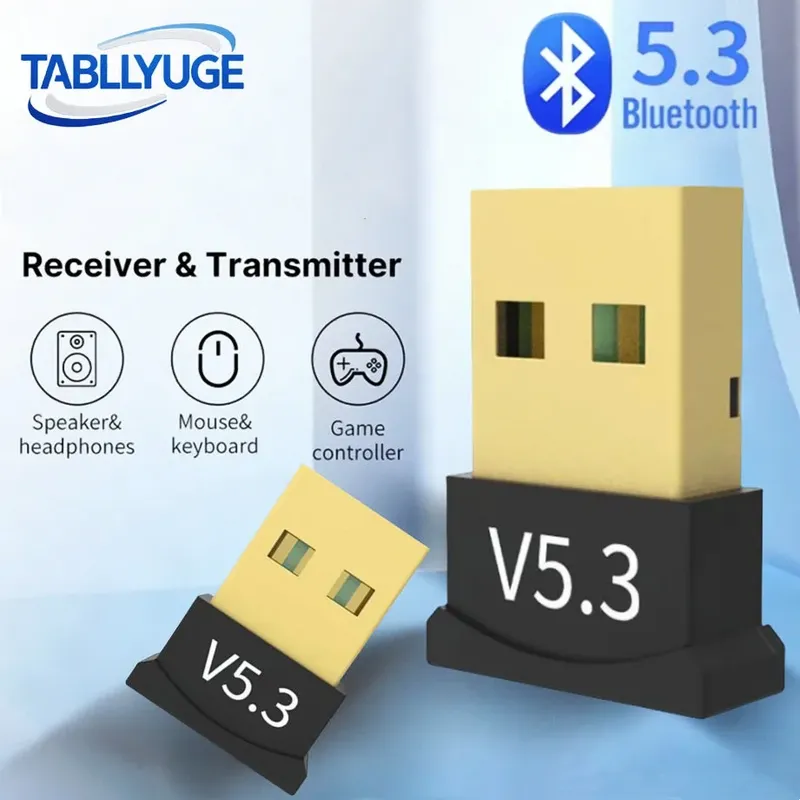 USB-Bluetooth 5.3-Adapter für PC, Laptop, Computer, kabelloser Dongle, Bluetooth-Adapter, unterstützt Maus, Tastatur, Windows 7/8,1/10/11