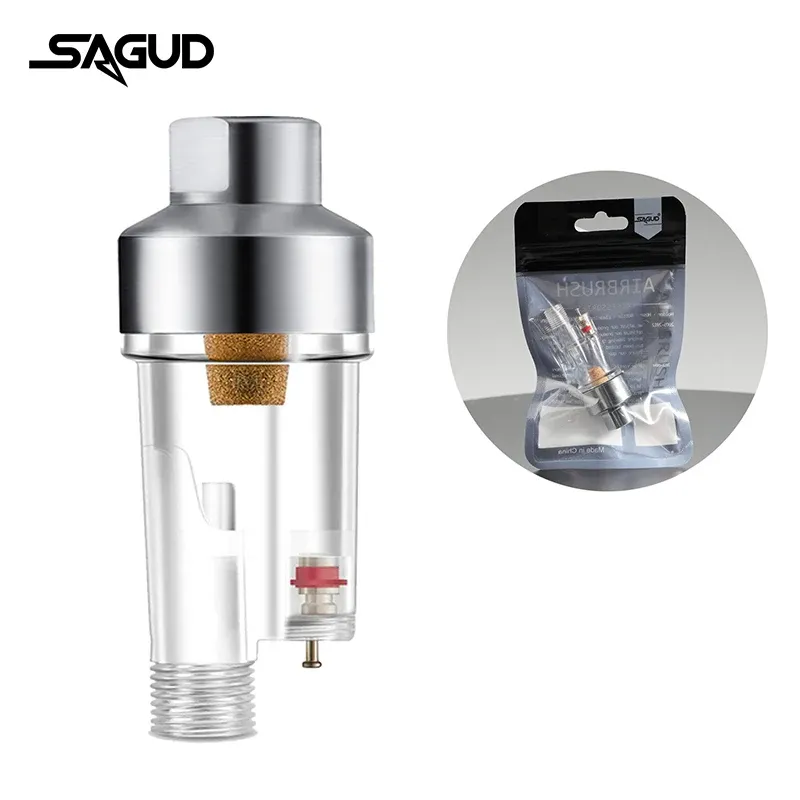 SAGUD Airbrush-Zubehör Inline-Mini-Luftfilter und Wasserfalle verbindet direkt auf Airbrushes und Schläuche mit 1/8-Zoll-Gewinde