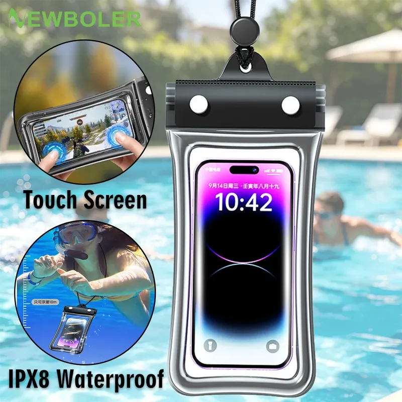 Wasserdichte Handytasche, Drift-Tauch- und Schwimmtasche, Unterwasser-Trockentasche, Schutzhülle für Handys, Wassersport, Strand, Pool, Skifahren