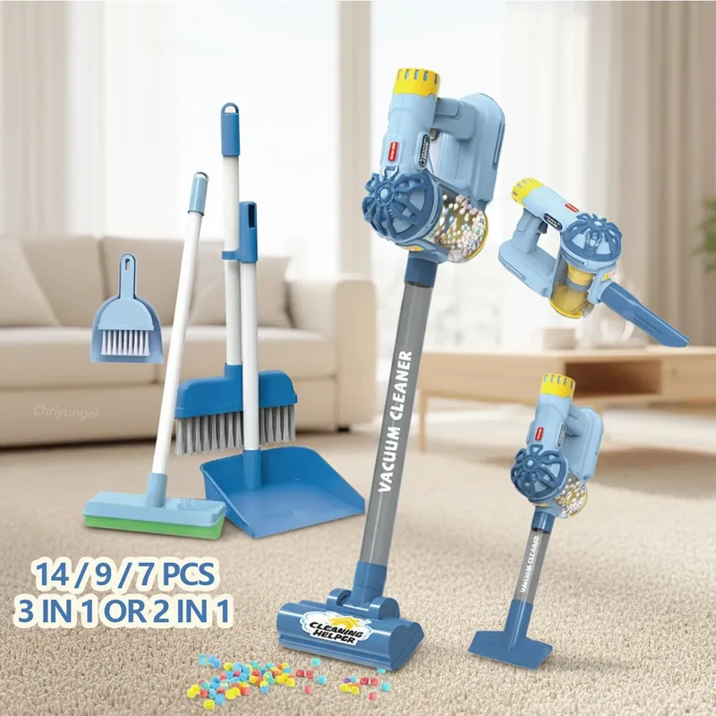 Kinder-Staubsauger-Spielzeug, elektrisch, realistisch, Rollenspiel, Haushaltsreinigungsset für Kleinkinder, pädagogisches Geschenk für Jungen und Mädchen