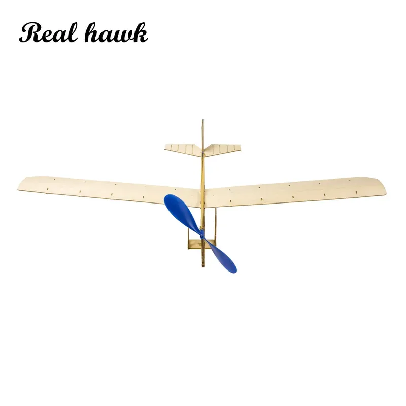STEM-Flugzeugset mit Gummiband, DIY-Segelflugzeugspielzeug aus Holz für das Physiklernen von Kindern, Vintage-Modellbauprojekt der 1920er Jahre