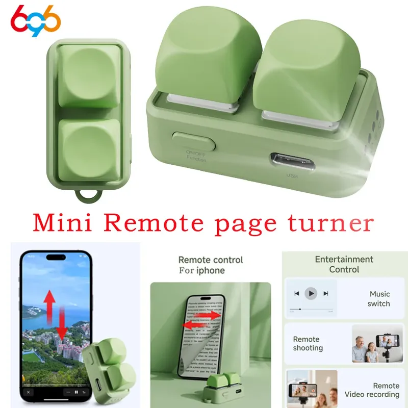 Neueste leichte kabellose Bluetooth-Fernbedienungstastatur mit zwei Tasten, Seitenwender für Kobo-E-Book-Reader, Lazy Artifact