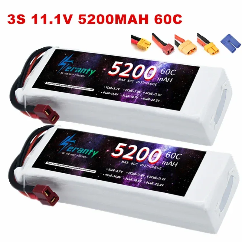 3S Lipo Batterie 11,1 V 5200mah 60C Für RC Auto Quadcopter Drone Flugzeug Hubschrauber Mit XT60 Deans T XT90 EC5 11,1 V Batterie
