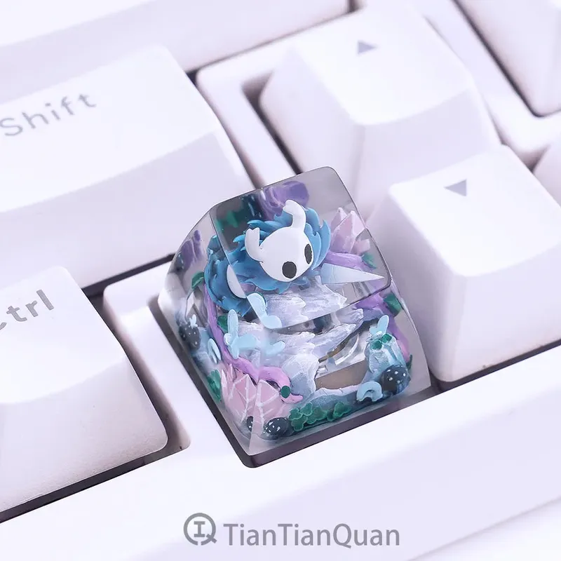Hollow Knight Esc Tastenkappe aus Kunstharz, 3D, handgefertigt, anpassbar, transparent, mechanisches Tastatur-Zubehör, personalisierte Gaming-Tastenkappen
