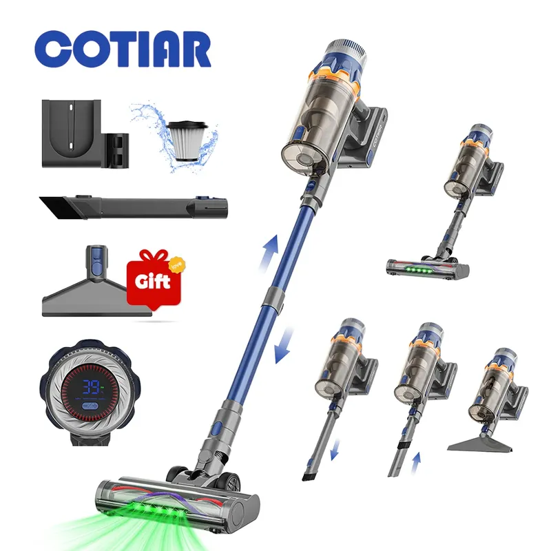 COTIAR S25 Akku-Staubsauger, 650 W, 60 kPa, starke Saugkraft, 70 Minuten Laufzeit, tragbares Haushaltsgerät, tragbar, abnehmbarer Akku