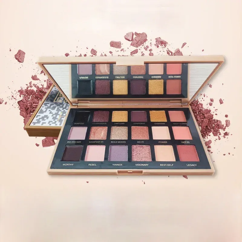 18-Farben-Lidschattenpalette, matt, glitzernd, hochpigmentiert, langanhaltend, wischfest, für tägliches Party-Make-up, Valentinstagsgeschenk