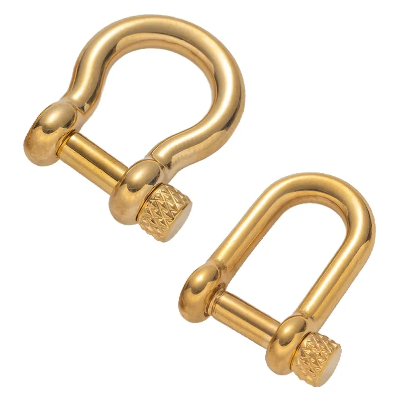 1 Stück 304 Edelstahl D-Ring Anker Schäkel Verschlüsse Schraubverschluss Bogen Hufeisenschnalle für DIY Armbänder Geldbörse Schmuckherstellung