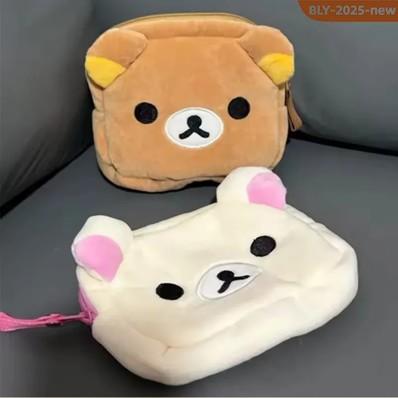 Neue Rilakkuma Lagerung Tasche Nette Make-Up Organizer Cartoon Bär Plüsch Multi Fall Kawaii Kosmetik Taschen Eitelkeit Schönheit Fall