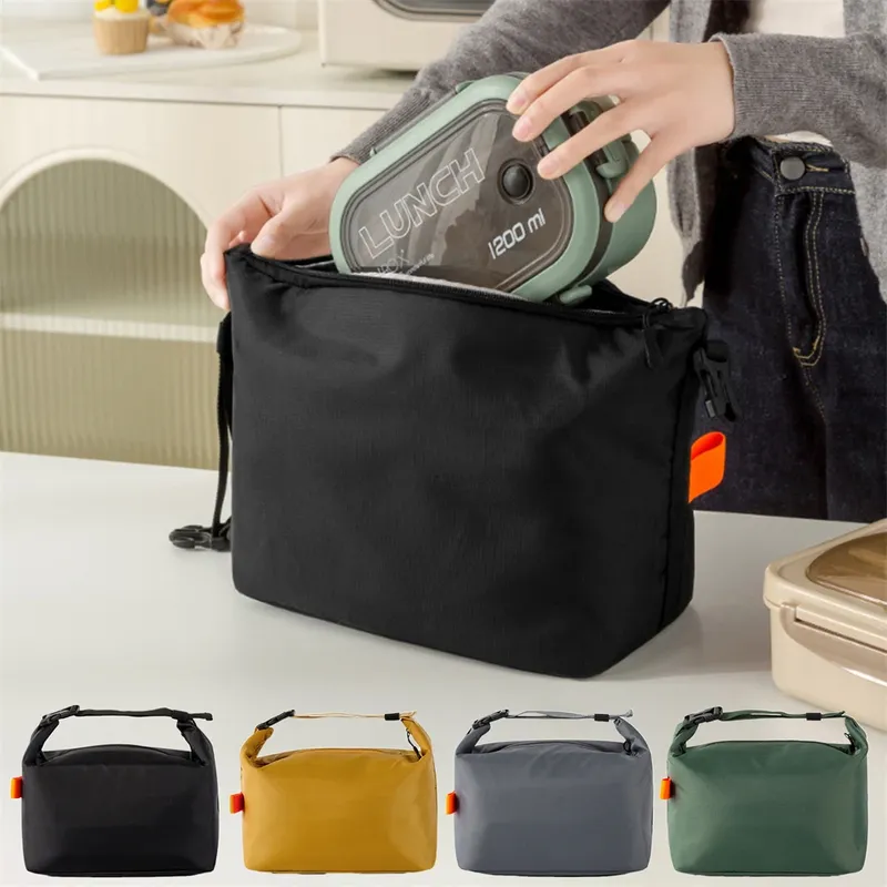 1 Stück Lunchtasche mit größerer Kapazität, auslaufsichere Kühltasche, Lebensmittel-Lunchbehälter, handgehaltene Bento-Tasche für Schule, Arbeit, Büro, Picknick