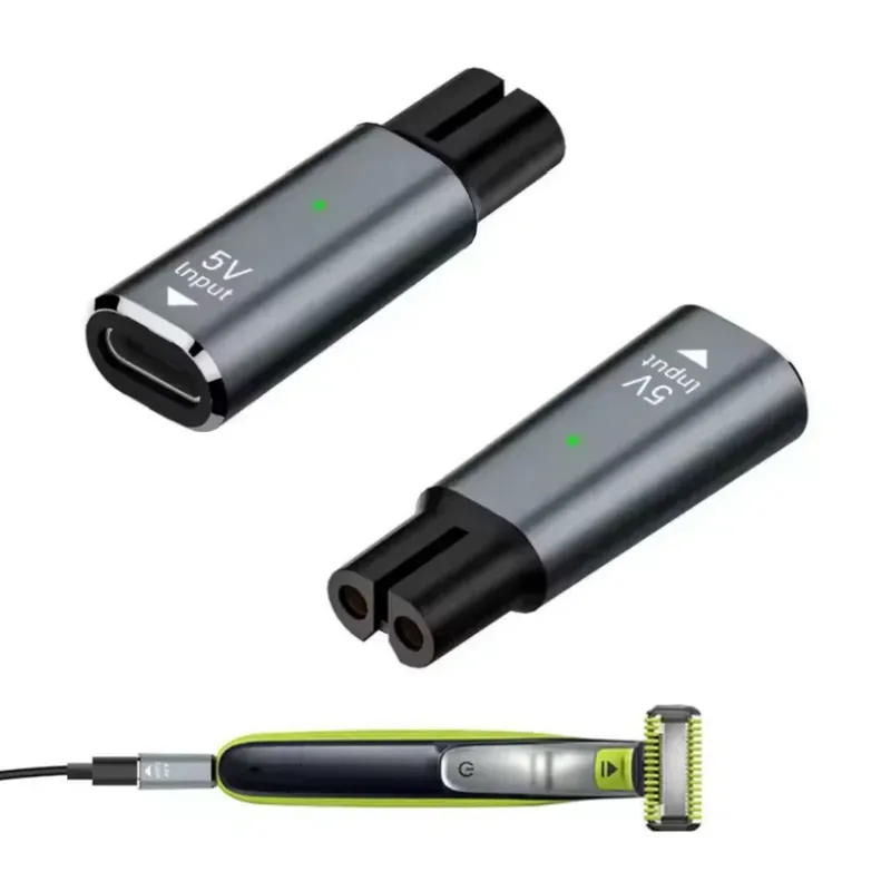5V Typ-C Ersatz-Rasierer-Ladegerät-Adapter, tragbarer Rasierer-Ladekonverter für MG7910 MG5910 X3001 X3052 Bartschneider