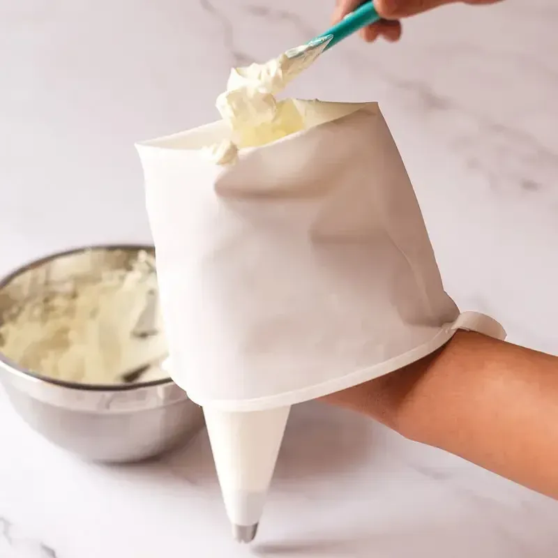 1 Stück wiederverwendbare, verdickte, wasserdichte, stoffsichere Back-Spritzbeutel in verschiedenen Größen für DIY-Creme zum Dekorieren und Backen von Kuchen