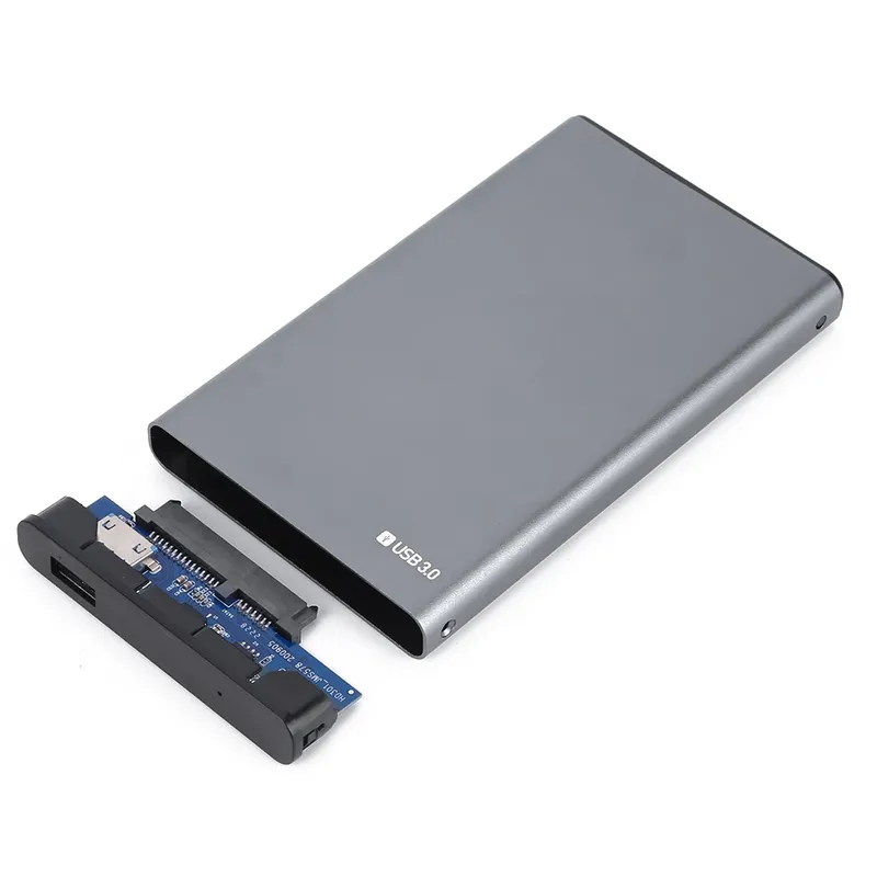 USB 3.0 HDD-Gehäuse 2,5 Zoll SATA HDD SSD Externes Festplattengehäuse 5 Gbit/s Hochgeschwindigkeits-externe Festplatte Festplattenbox für PC Laptop
