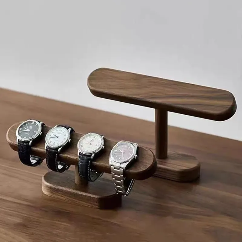 Walnuss Uhr Halterung Display Halter Schmuck Halterung Kette Fußkettchen Aufhänger Ständer Racks Organizer Für Zähler Shows