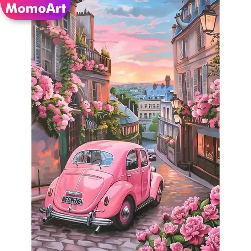 Momoart Katze Diamant Malerei Tier bunte Diamant Mosaik Bild Strass Mond Wand Dekor