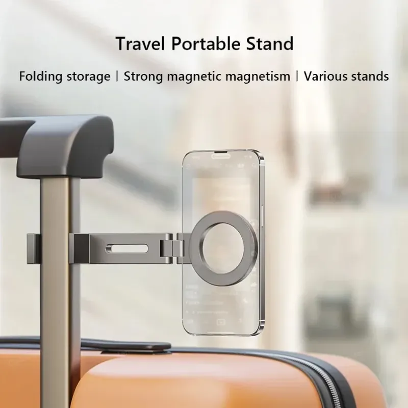 Universeller magnetischer Handyhalter aus Legierung, flexible Drehung, freihändige Flugzeughalterung