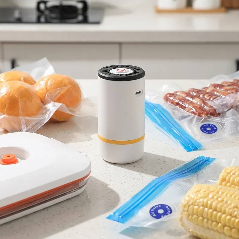 Mini Elektrische Luftpumpe Wiederaufladbar für Lebensmittel-Frischhaltung Vakuumversiegelte Beutel Aufbewahrungsbeutel Automatische Vakuum-Kompressionsmaschine