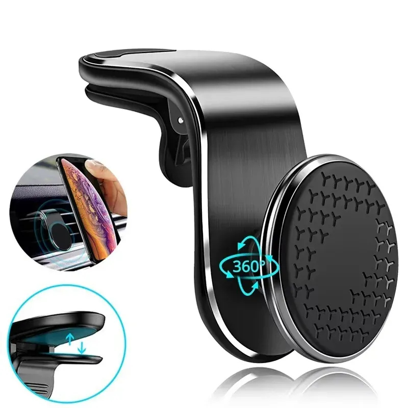 Magnetischer Autotelefonhalter, Entlüftungsschlitze, Magnethalterung, GPS-Smartphone, Handy-Unterstützung in Autohalterung für iPhone, Samsung, Huawei, Xiaomi