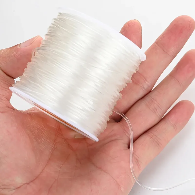0,5-1,5mm Elastische Schnur String Transparent Elastischen Faden Für Schmuck Machen Diy Armband Halskette Perlen Zubehör