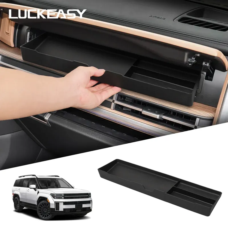 Für Hyundai Santa Fe 2024 2025, Auto-Aufbewahrungsbox, Innenzubehör, Co-Pilot-Schublade, Aufbewahrungskoffer, Organizer, Aufräumtablett