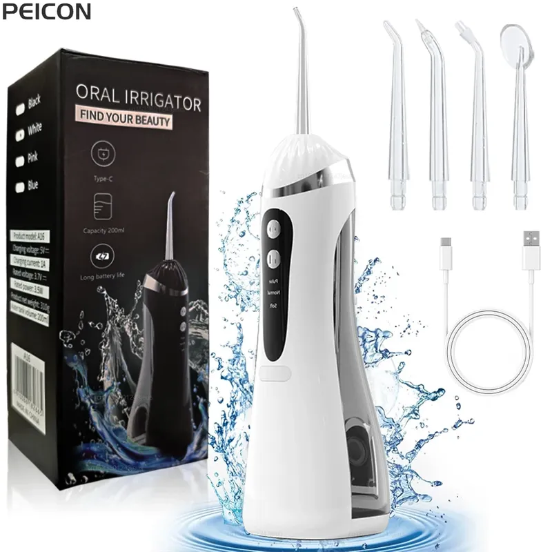 Munddusche Dental Wasser Flosser für Zähne Tragbare Dental Wasser Irrigator Wiederaufladbare Dental Wasser Jet für Zahn Reinigung
