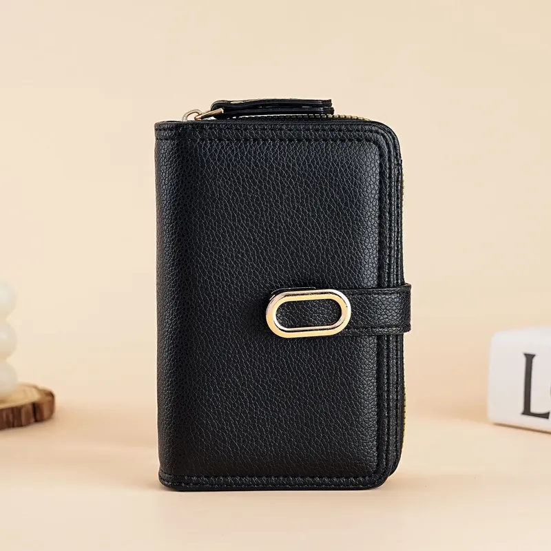 Modische Damenbrieftasche, Kartenhalter-Geldbörse, Münzgeldbörse, kurze Geldbörse aus 80 % Rabatt
