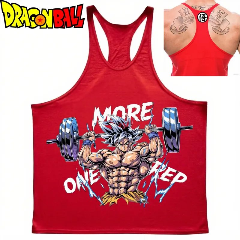Dragon Ball Goku Herrenweste Baumwollweste Japanische Anime Grafik Männlich GYM Kleidung Fitness Muskelshirt Ärmelloses Sweatshirt