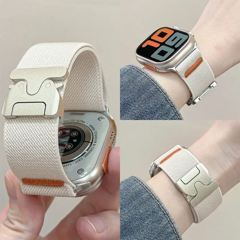 Fallschirmbänder für Apple Watch Ultra 2 Band 49 mm 45 mm 46 mm 44 mm 42 mm 40 mm 41 mm Correa-Armband IWatch-Serie 10 9 8 7 6 3 SE