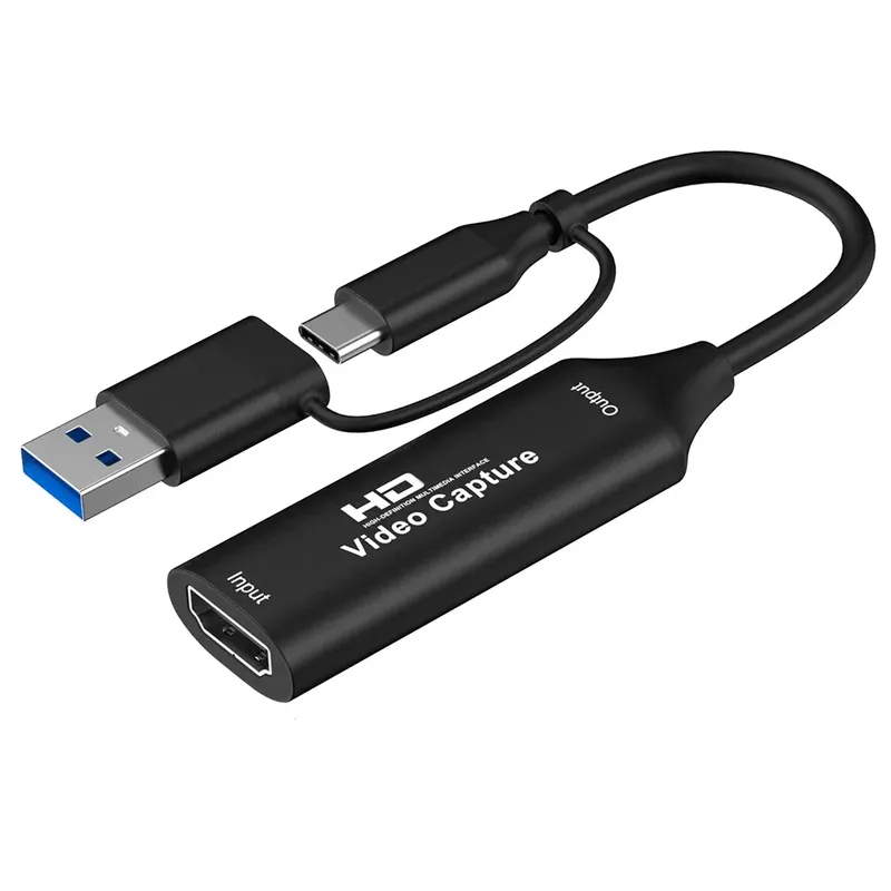 USB 3.0 Video Capture Card 4K HDTV zu USB/Typ-C Game Grabber Record Video Audio Recording für Switch Xbox PS4/5 Live Broadcast
