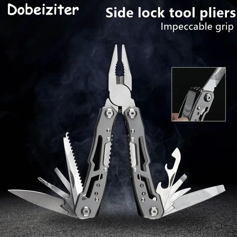Camping Multitool Edelstahl Tragbare Klappmesser Zange Outdoor Notfall Überleben Ausrüstung Multifunktionswerkzeuge für Wandern