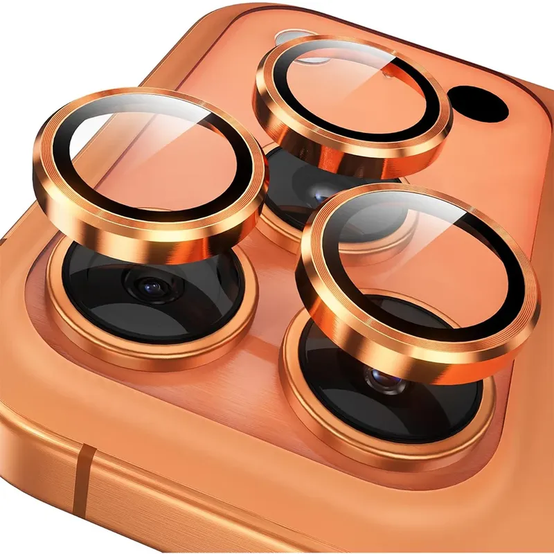 Cosmic Orange Kameraobjektivschutzhülle für iPhone Air 17 Pro Max 16 Plus 15 14 13 Mini 16E Glasschutz Telefonzubehör