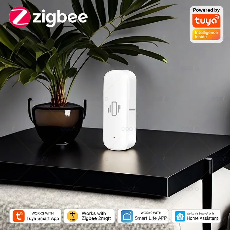 Smart ZigBee Vibration Sensor App Monitor Home Security Schutz Motion Shock Alarm Unterstützung Tuya Smart Life Zigbee2MQTT