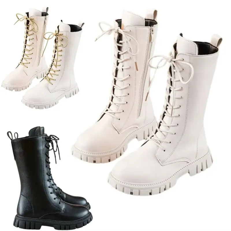 Mädchen Cosplay Lange Stiefel Leder Stiefel Schuh Rollenspiel Stiefel für Mädchen Halloween Karneval Rollenspiel Cosplay Party Requisiten Weiße Stiefel