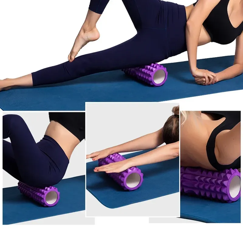 1 Stück Schaumstoff-Massagerolle, hohle Yoga-Säule, Fitnessgeräte für Muskelmassage, Physiotherapie und Sportrehabilitation, Rolle