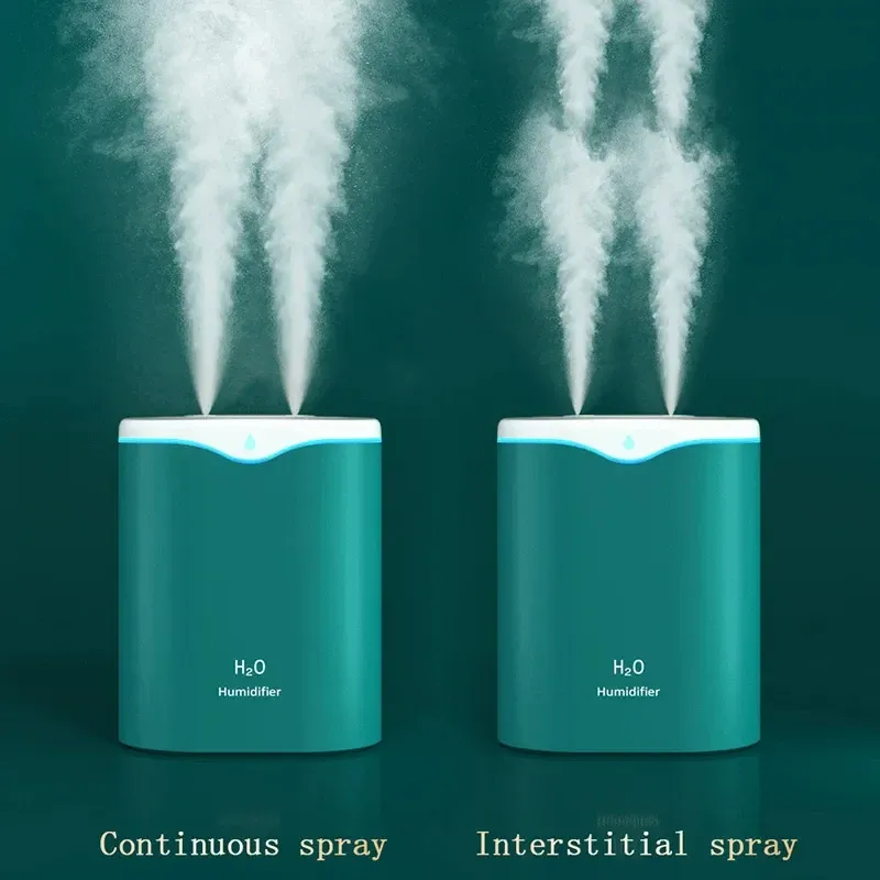 2000ML USB Luftbefeuchter Doppel Spray Port Ätherisches Öl Aromatherapie Humificador Kühlen Nebel Maker Fogger Reinigen für Home Office