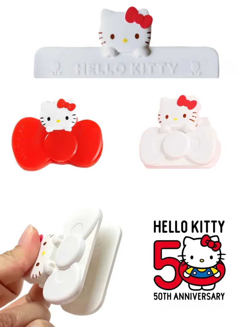 1/2 Stück/Set Hellokittys Lebensmittelbeutel-Clips mit Magnet. Kann am Kühlschrank adsorbiert werden – Snack-Bag-Versiegelungsgeräte mit starkem Dichtung