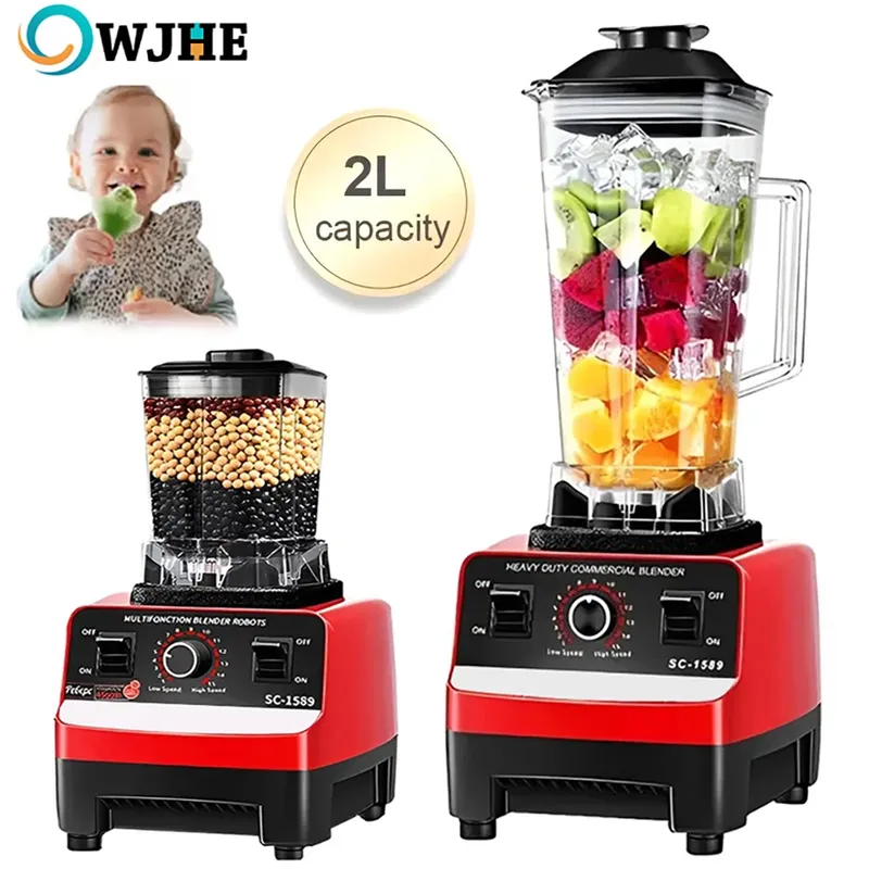 OWJHE 2000 W aufgrund kommerzieller Mixer, stationäre Mischung, Küchenmaschine, Eiskekse für Lebensmittel, Hochleistungs-Entsafter, Babynahrungsmaschine