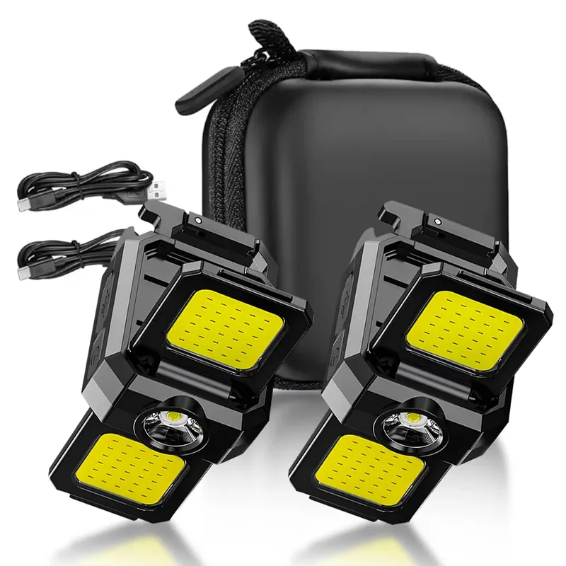 Mini LED Handheld Taschenlampen USB Aufladbare LED COB Arbeit Lichter Wasserdicht Schlüsselbund Notfall Laterne Für Outdoor Camping