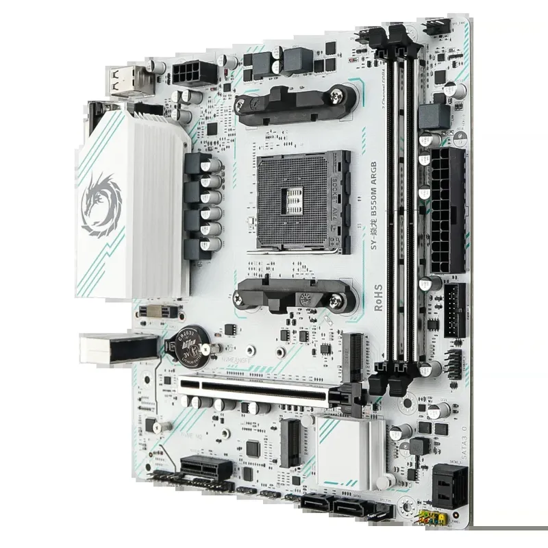 SOYO AMD B550M Motherboard Dual-Channel DDR4 M.2 NVME-Speicher mit ARGB-Pin-Unterstützung AMD4 Ryzen 5 5600/5700X für Gaming-Computer
