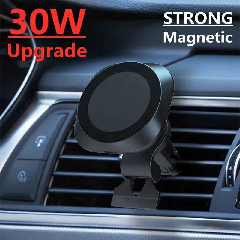 30w magnetisches Auto kabellose Ladegerät halterung Schnell ladung Entlüftung magnet Autotelefon halter stehen für iPhone 15 14 13 Pro Max Mini