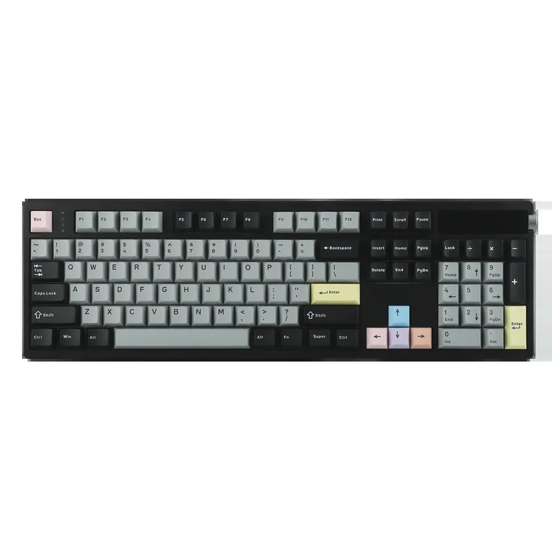 EPOMAKER TH108 PRO 100 % Full-Size-Hot-Swap-fähige kabelgebundene/BT/2,4 GHz kabellose mechanische Tastatur mit Bildschirm und Knopf, 10.000 mAh Akku
