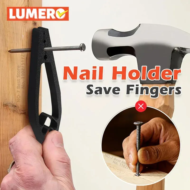 Sicherheits-Nagelhalterzange, Kunststoff-Gelenk-Fingerschutz für Holzbearbeitung DIY-Hämmern