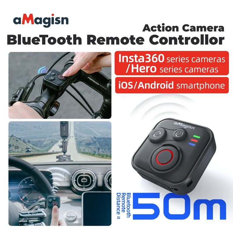 Drahtlose Bluetooth-Fernbedienung für Insta360 X5/X4/Ace Pro 2/Ace Pro/Go 3S Shooting Controler für Gopro Hero 13 12 Kamera