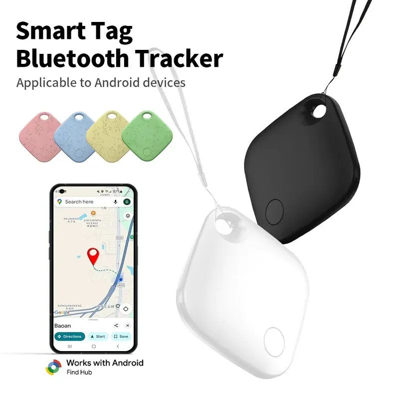 1/2 Stück Standort-Tracker funktioniert mit Android Google's Find Hub App Positionierung Schlüsselfinder Smart Tag für Xiaomi Samsung Pixel GMS