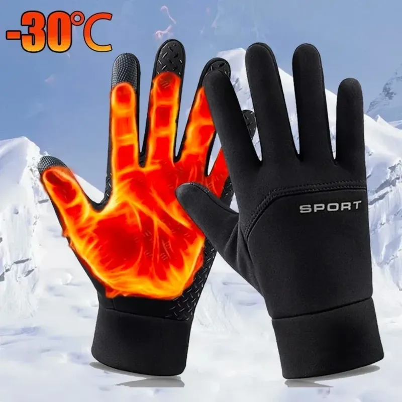 Winterwarme Handschuhe – winddichte und kältebeständige Fahrradhandschuhe – geeignet für Männer und Frauen – zum Laufen