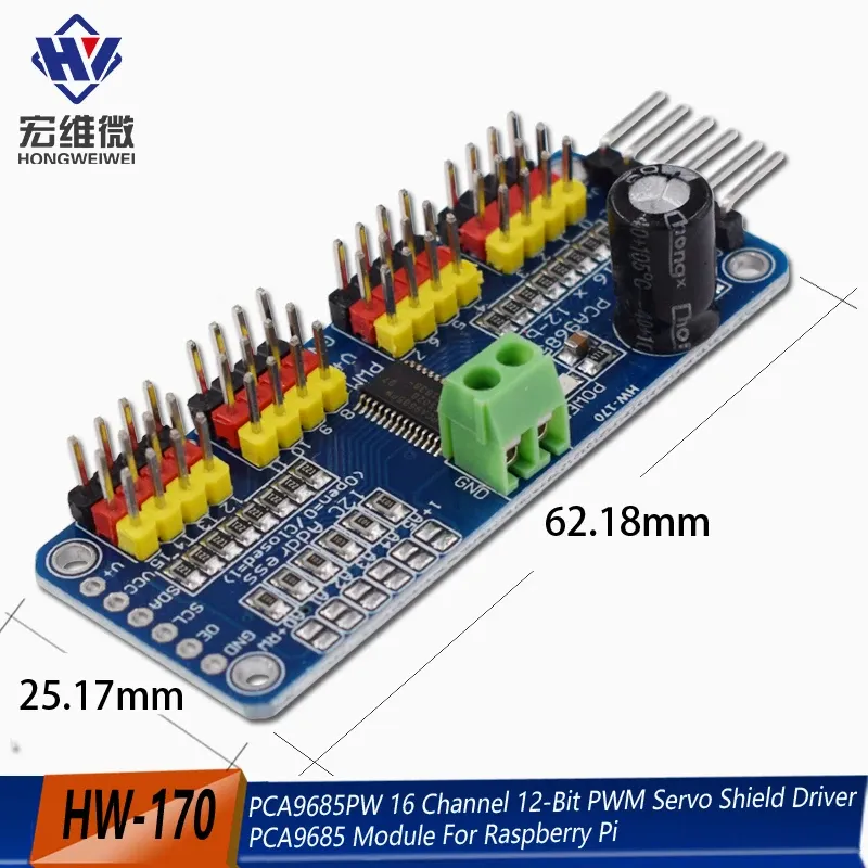 1-10PCS PCA9685PW 16 Kanal 12-Bit PWM Servo Schild Treiber I2C Schnittstelle PCA9685 Modul für Raspberry Pi